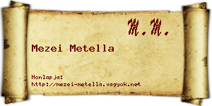 Mezei Metella névjegykártya